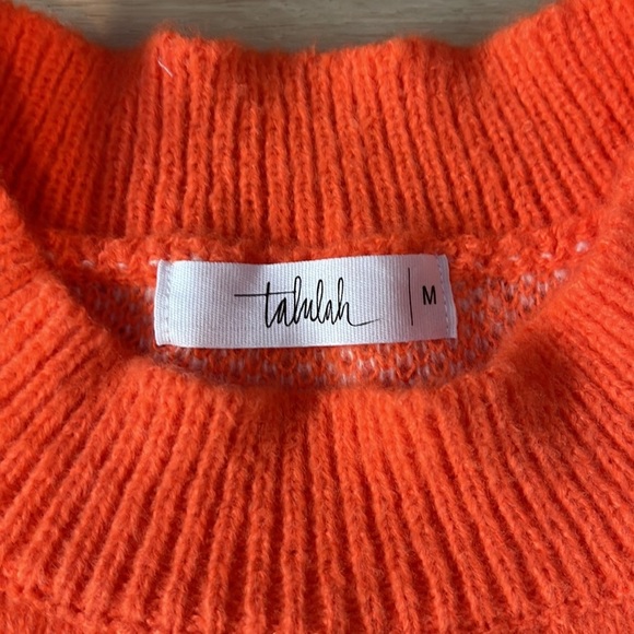 Talulah Smiley Face Orange Sweater sz M - Picture 2 of 8